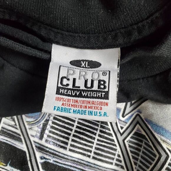 Pro Club Los Angeles Dodgers Men’s L Heavyweight Tee Black/Grey - Picture 5 of 8